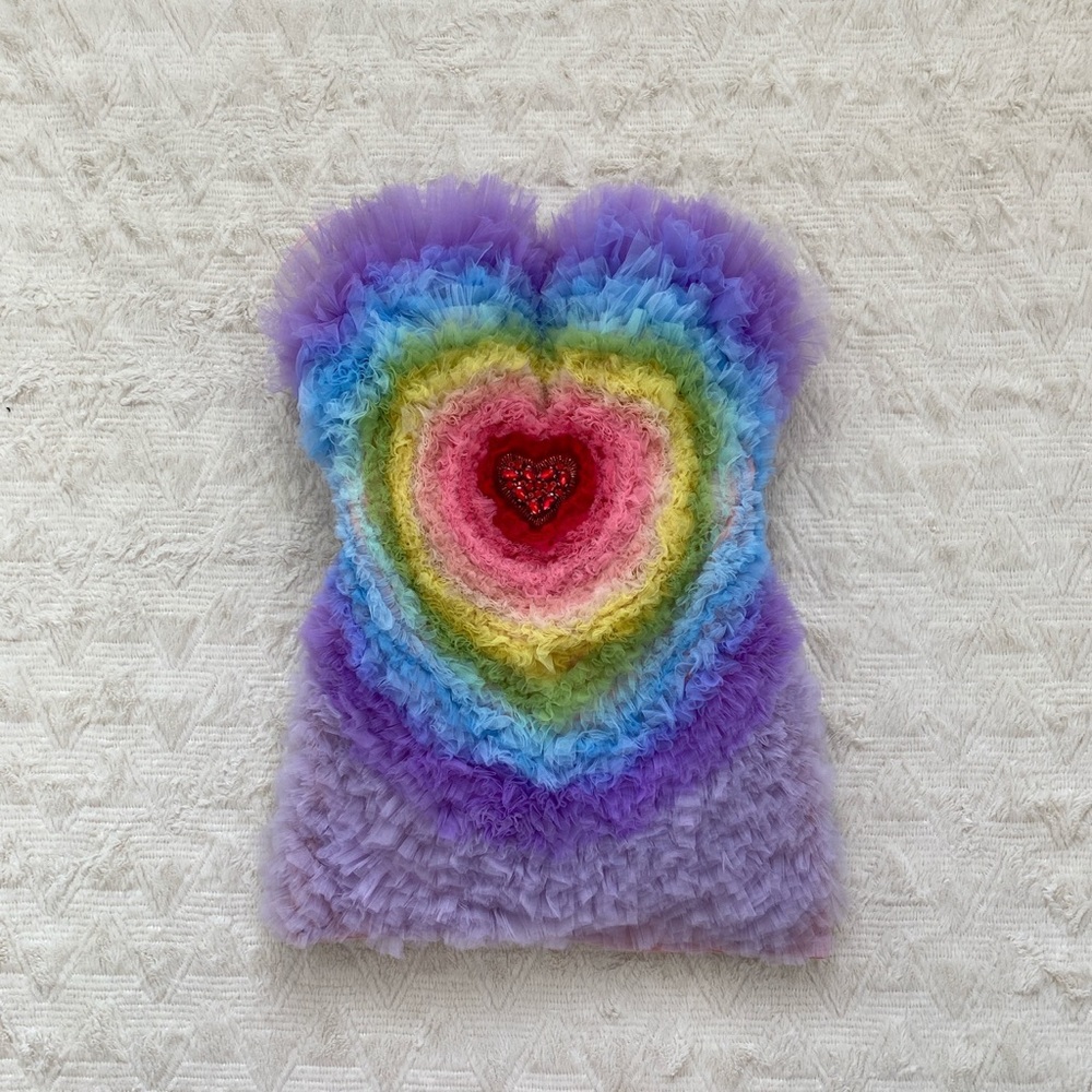 Lirika Matoshi rainbow tulle heart dress - Picture 3 of 8